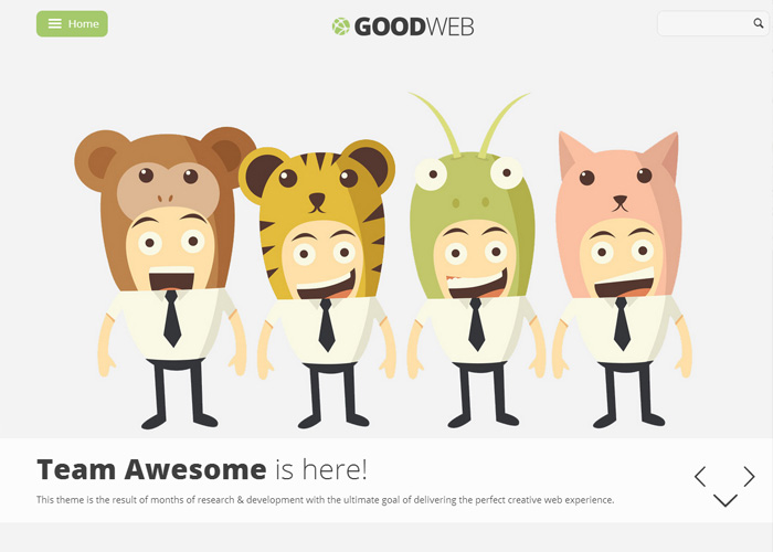 GoodWeb - One & Multi Page WordPress Theme - Awwwards Honorable Mention