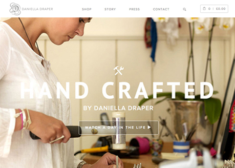 Daniella Draper award-winning website design screenshot 1