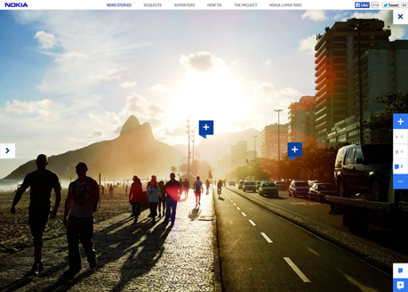 Nokia - The Zoom Project award-winning website design screenshot 1