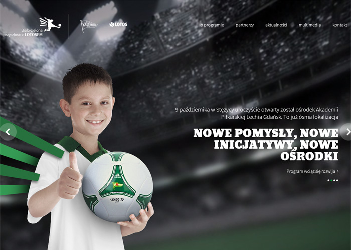 LOTOS Young Footballers Promotion Programme - Awwwards Honorable Mention