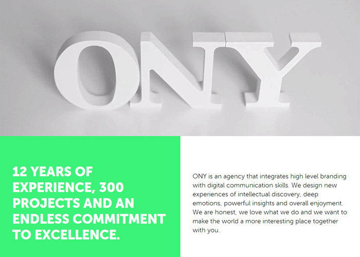 ONY agency - Awwwards SOTD