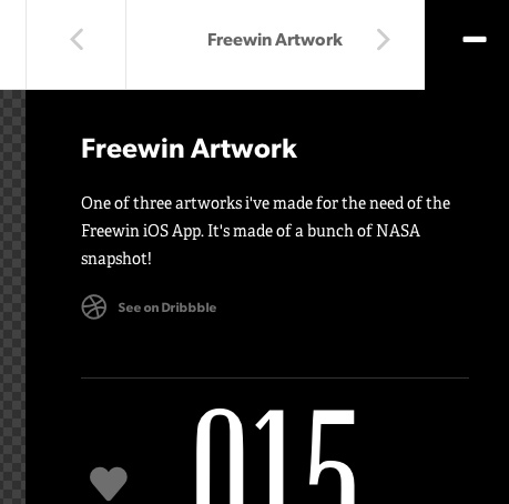Integration with comments and favorites from Dribbble