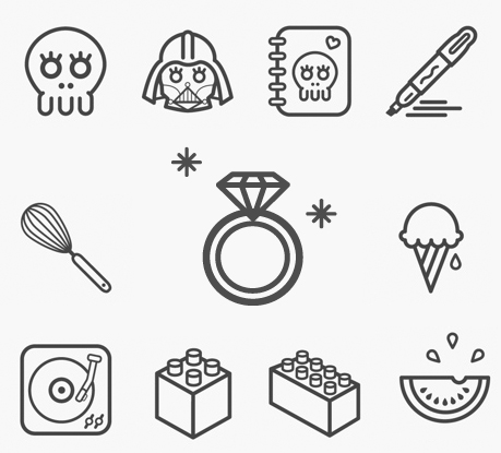 Great Collection of Free Vector Icons and Pictograms for Interfaces and  Responsive Web Design