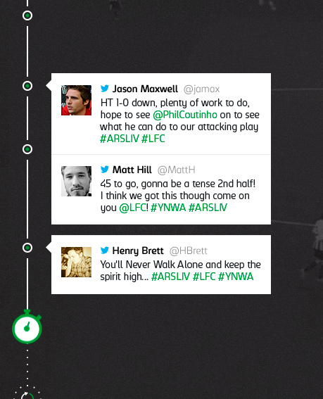 Strikr is also an actual second screen app broadcasting exclusive information about football fans’ match with the Tweet Possession and Fan’s Mood based on the emotional analysis of each user’s tweets.