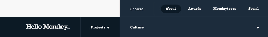 The navigation menu behaves fantastically and the iconography is spot on.