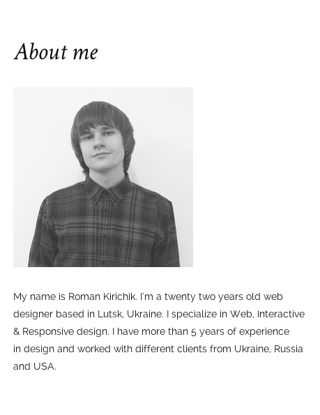 About Roman Kirichik