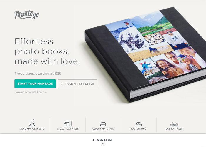 Montage award-winning website design screenshot 1
