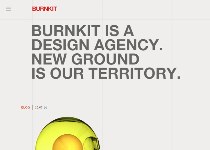 Burnkit award-winning website design screenshot 1