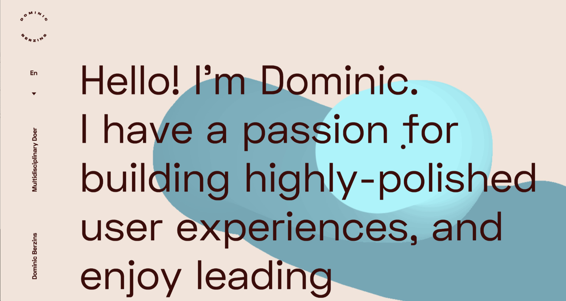 Case Study: Dominic Berzins' Single Page Portfolio Site