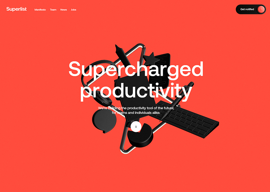 Superlist by GC Studio Wins Site of the Month April 2021