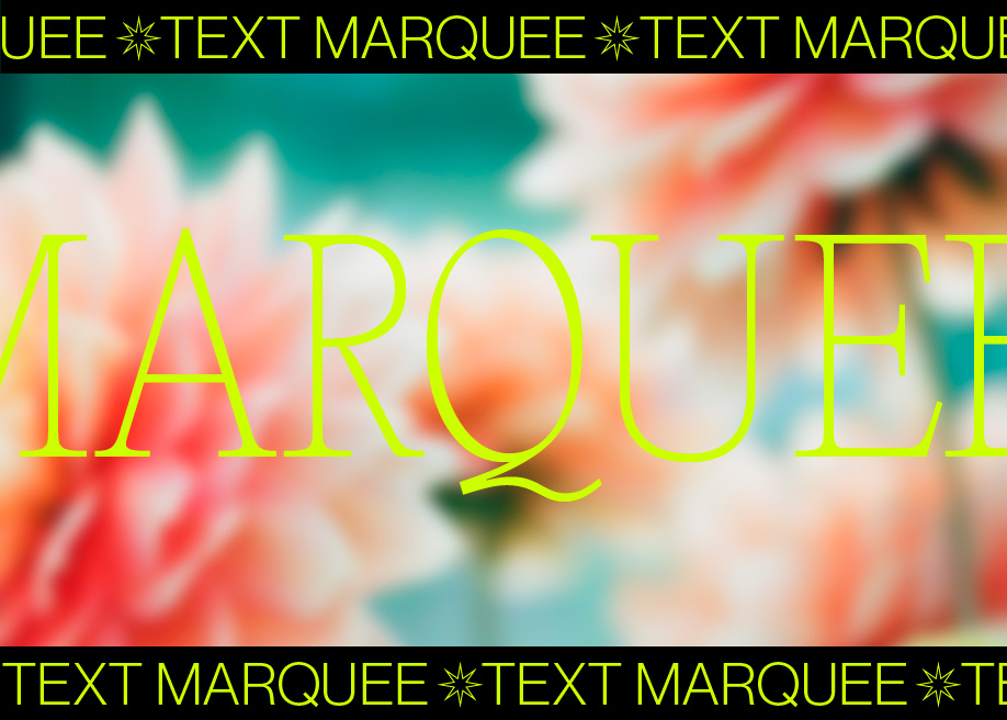 Text Marquee animation