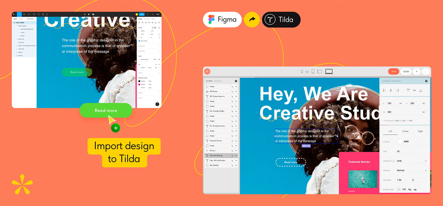 Turn your Figma design into a live Tilda website in minutes