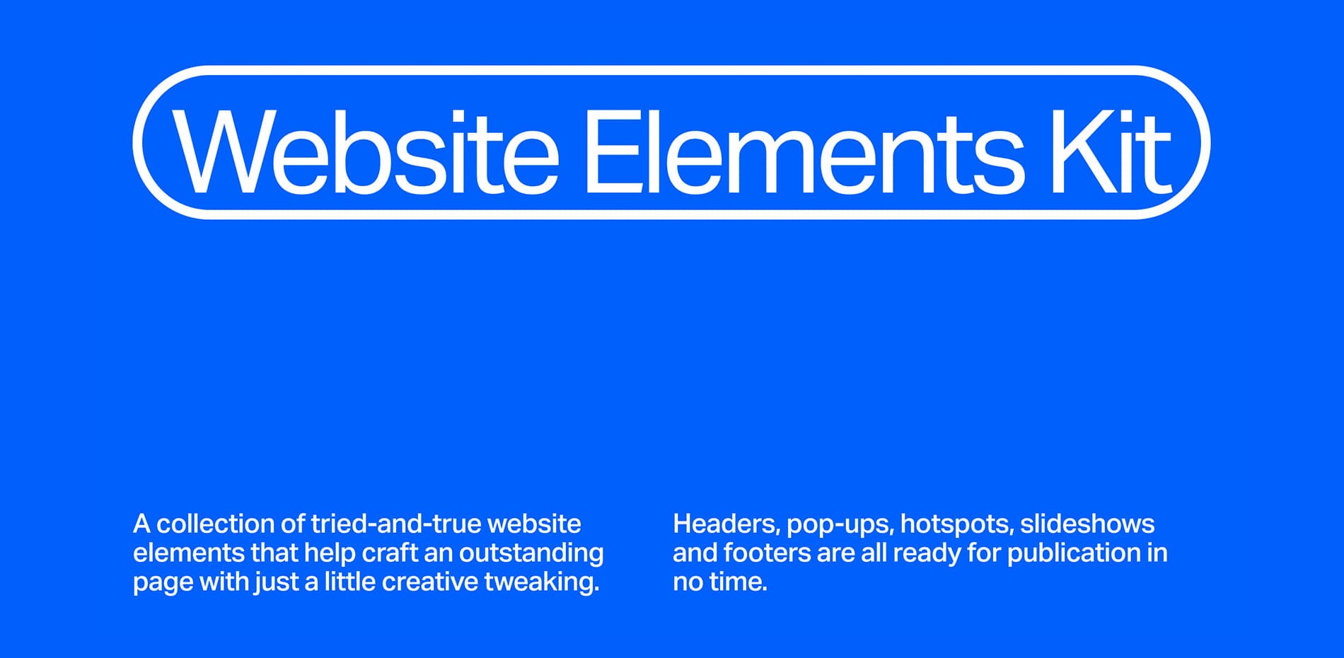 Website Elements Kit: Readymag plays with the limits to encourage invention