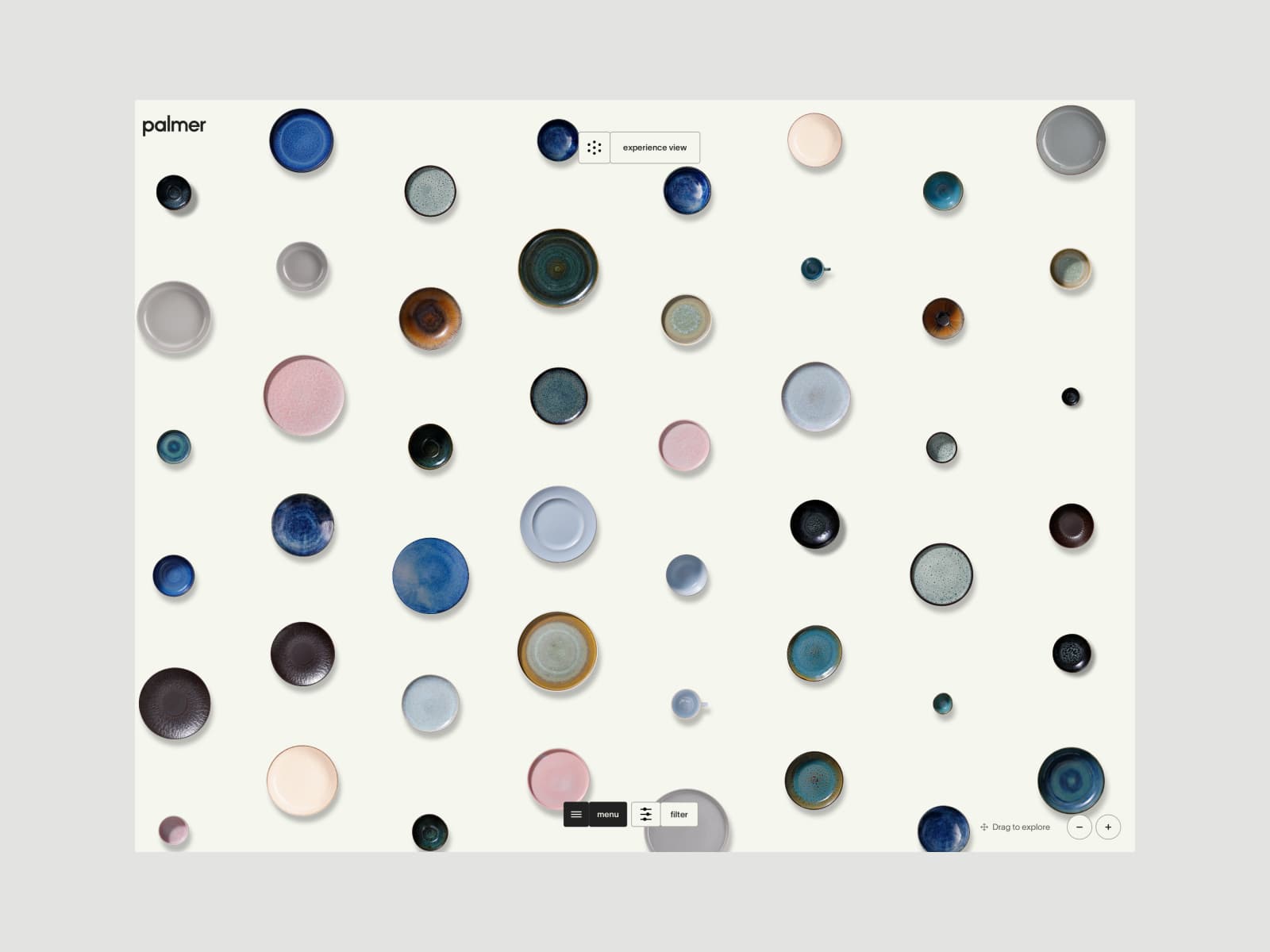 A digital canvas for Palmer Dinnerware
