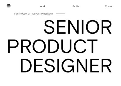 Portfolio of Jesper Dahlqvist