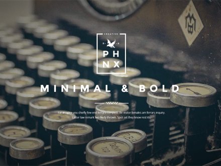 Phoenix Minimal Bold Theme. by fastwp