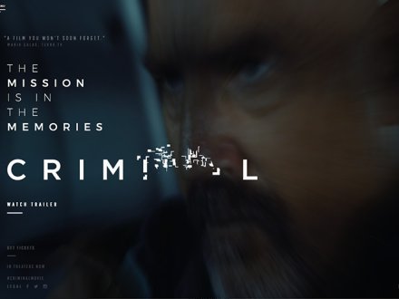 Criminal Official Website by Thinkingbox