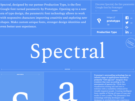 Spectral interactive specimen by prototypo