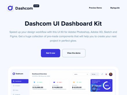 Dashcom UI Kit by klwebmedia