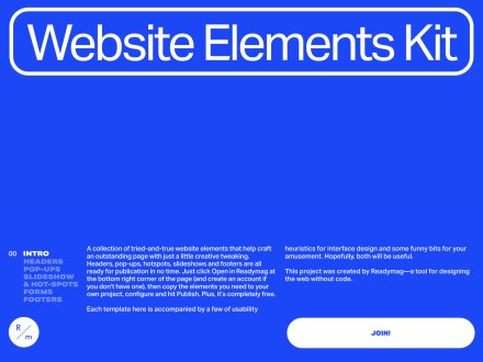 Readymag Website Elements Kit by Readymag