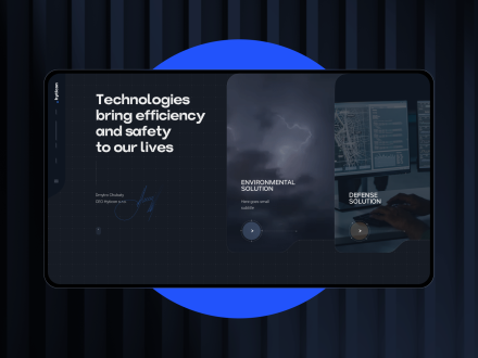 Website for a defense company by Lazarev.
