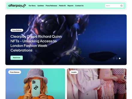 Afterpay Newsroom by Your Creative