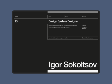 Product Designer Portfolio by Igor Sokoltsov