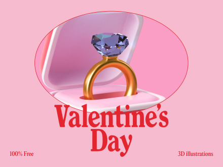 Free Valentine's Day 3d icons by Wannathis | Quality Mockups