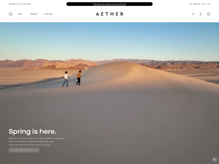 AETHER Apparel by Commerce-UI