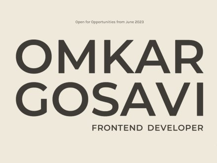 Omkar Gosavi - 2023 by omkar-gosavi