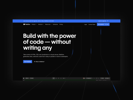 Webflow.com Homepage by OFF+BRAND.