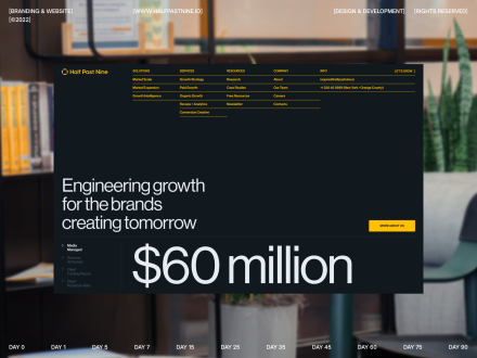 Half Past Nine - engineering growth marketing by Lazarev.
