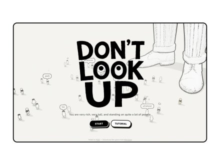 Dont Look up game