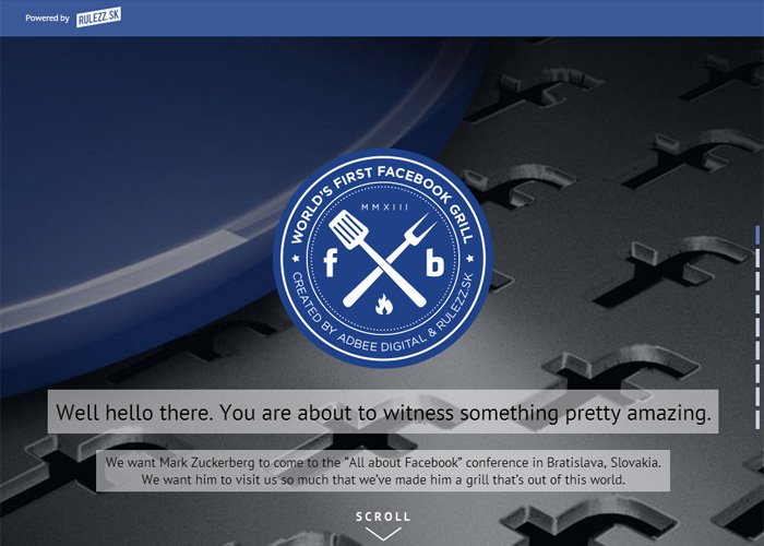 The world's first Facebook grill