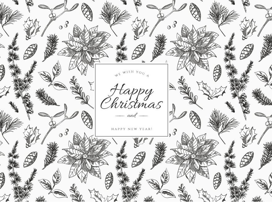 Enjoy This Beautiful Vintage Christmas Backgrounds and Cards Set by Freepik