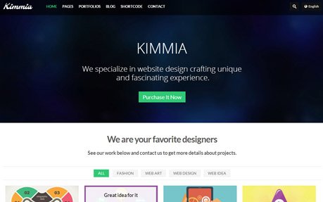 Kimmia Responsive Creative WordPress Theme