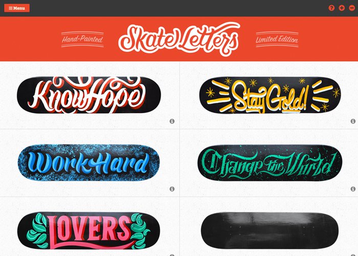 Skate Letters