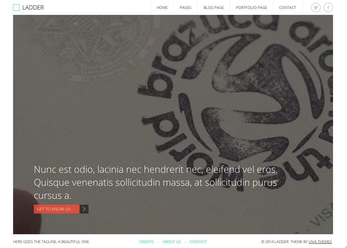 Ladder - Modern flat WordPress theme with video and image backgrounds
