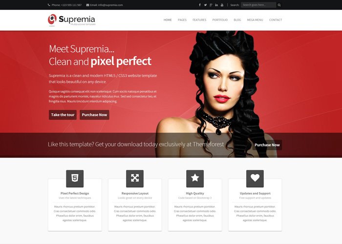 Supremia Responsive HTML Template