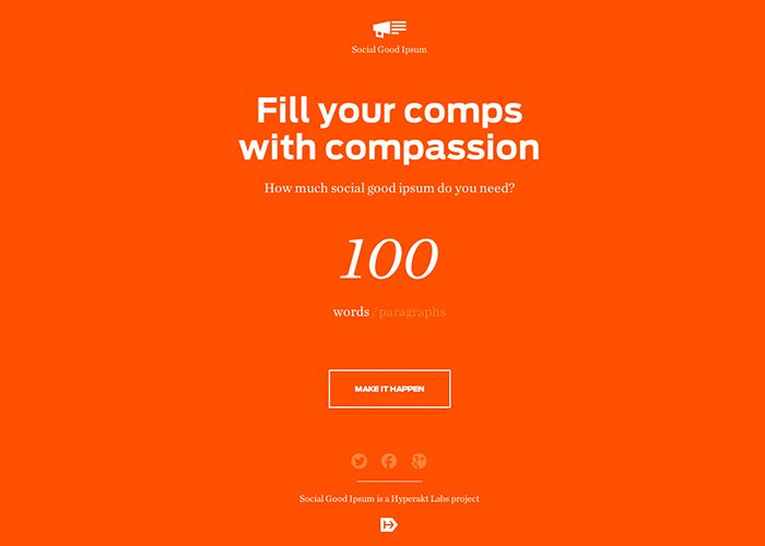 Social Good Ipsum