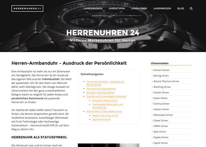 Moderne Herrenuhren