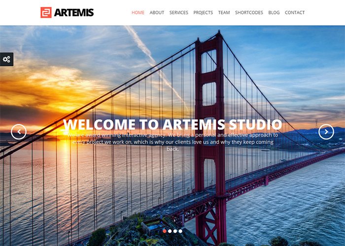 Artemis Responsive One Page Parallax WordPress Theme