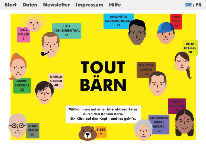 Tout Bärn - eine interaktive Reise durch den Kanton Bern