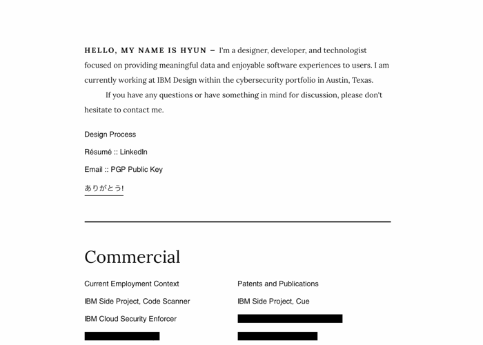 Portfolio of Hyun Kyu Seo