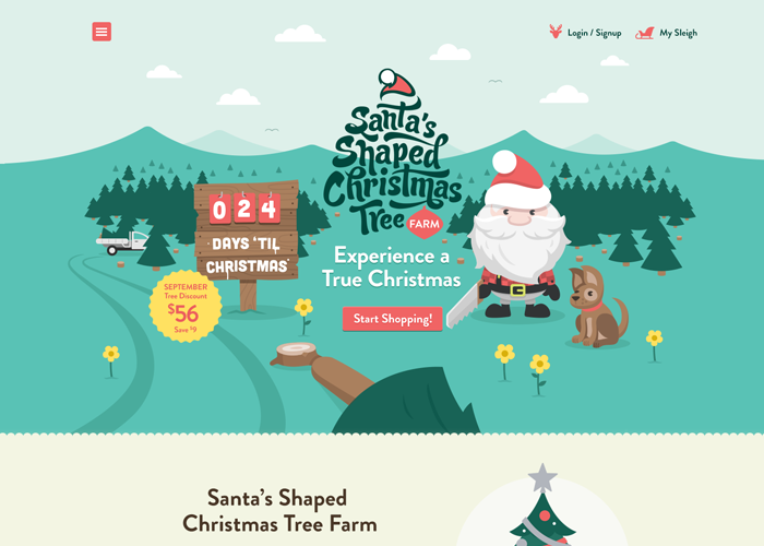Santa's Shaped Christmas Tree Farm