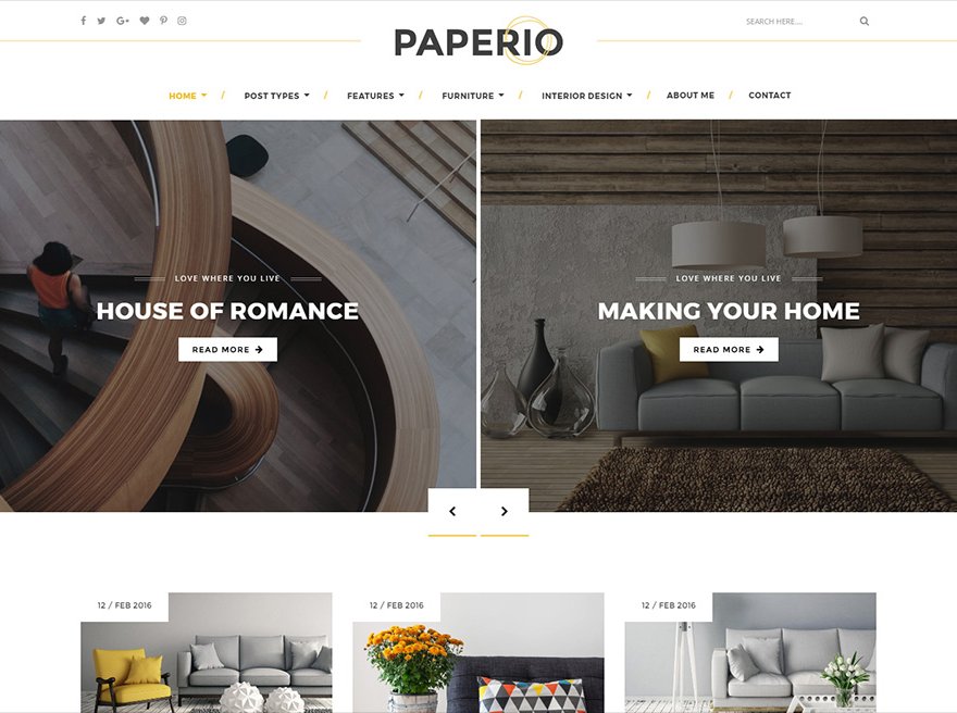 Paperio WordPress Blog Theme