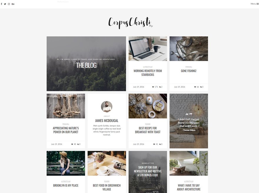 CorpusChristi - Modern Blog