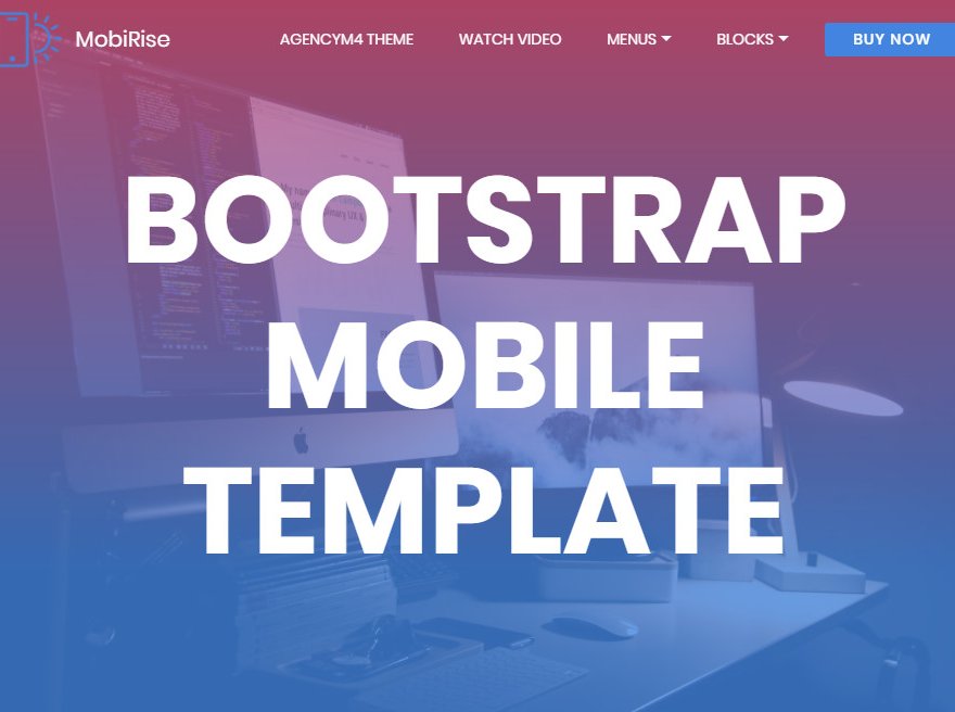 Bootstrap Mobile Template