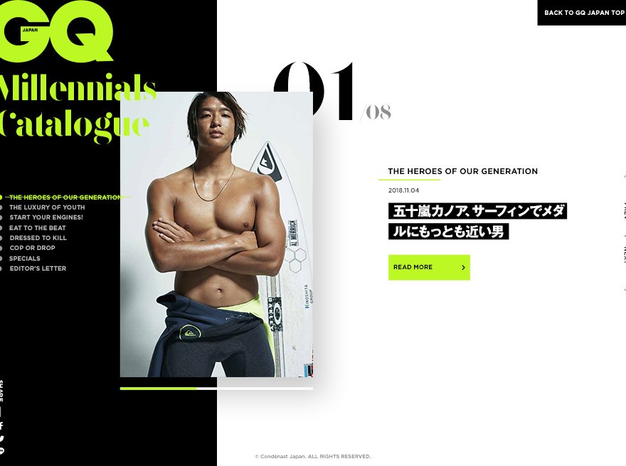 GQ JAPAN/Millennials catalog