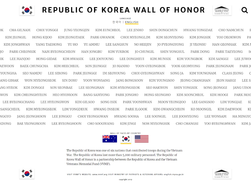 ROK Wall of Honor